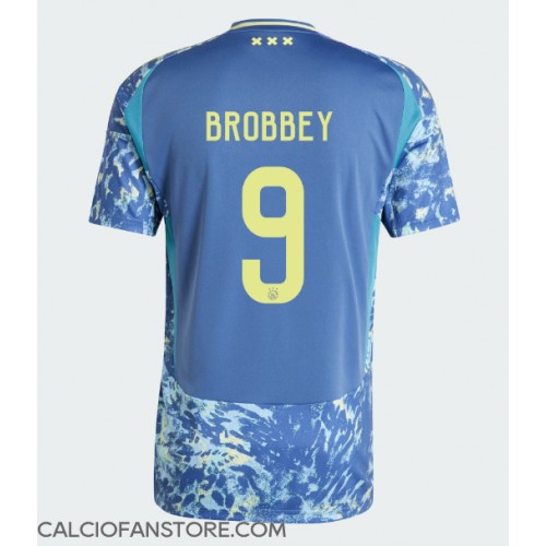 Maglia Calcio Ajax Brian Brobbey #9 Seconda Divisa 2024-25 Manica Corta